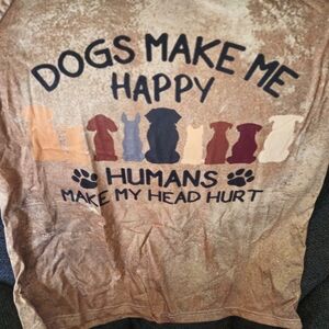 Dog-Themed Brown and Tan T-Shirt